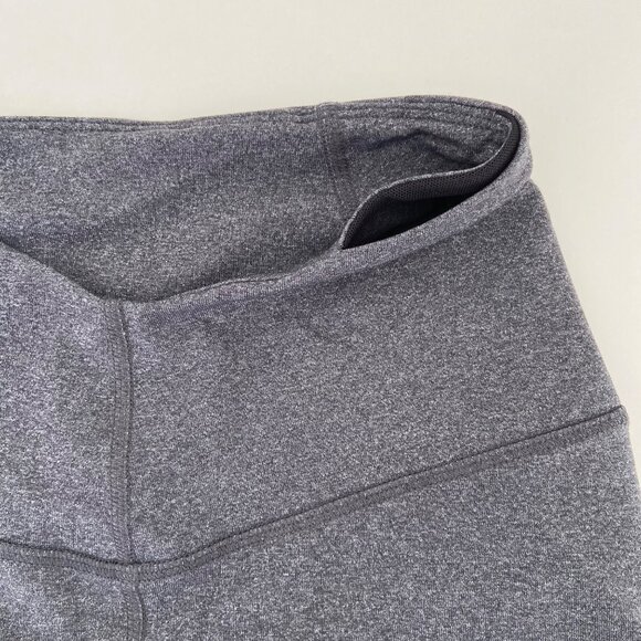 Karma Athletics Charcoal Gray High-Waisted Womens Mesh Panel slimming Shorts Med - Picture 7 of 14